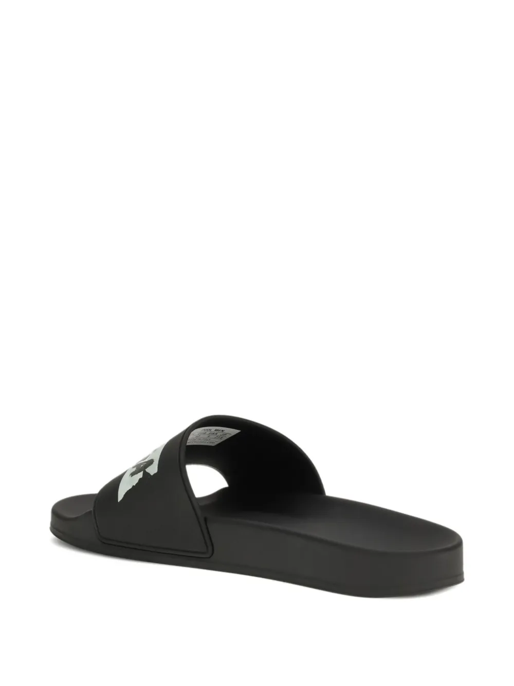 Balenciaga logo pool slide Zwart