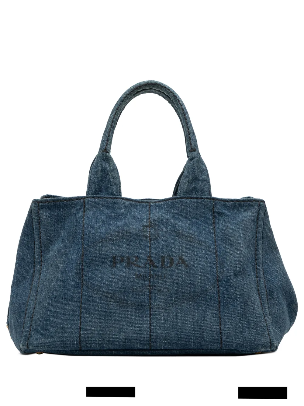 Prada Pre-Owned 2013-2025 Denim Canapa Logo satchel - Blu