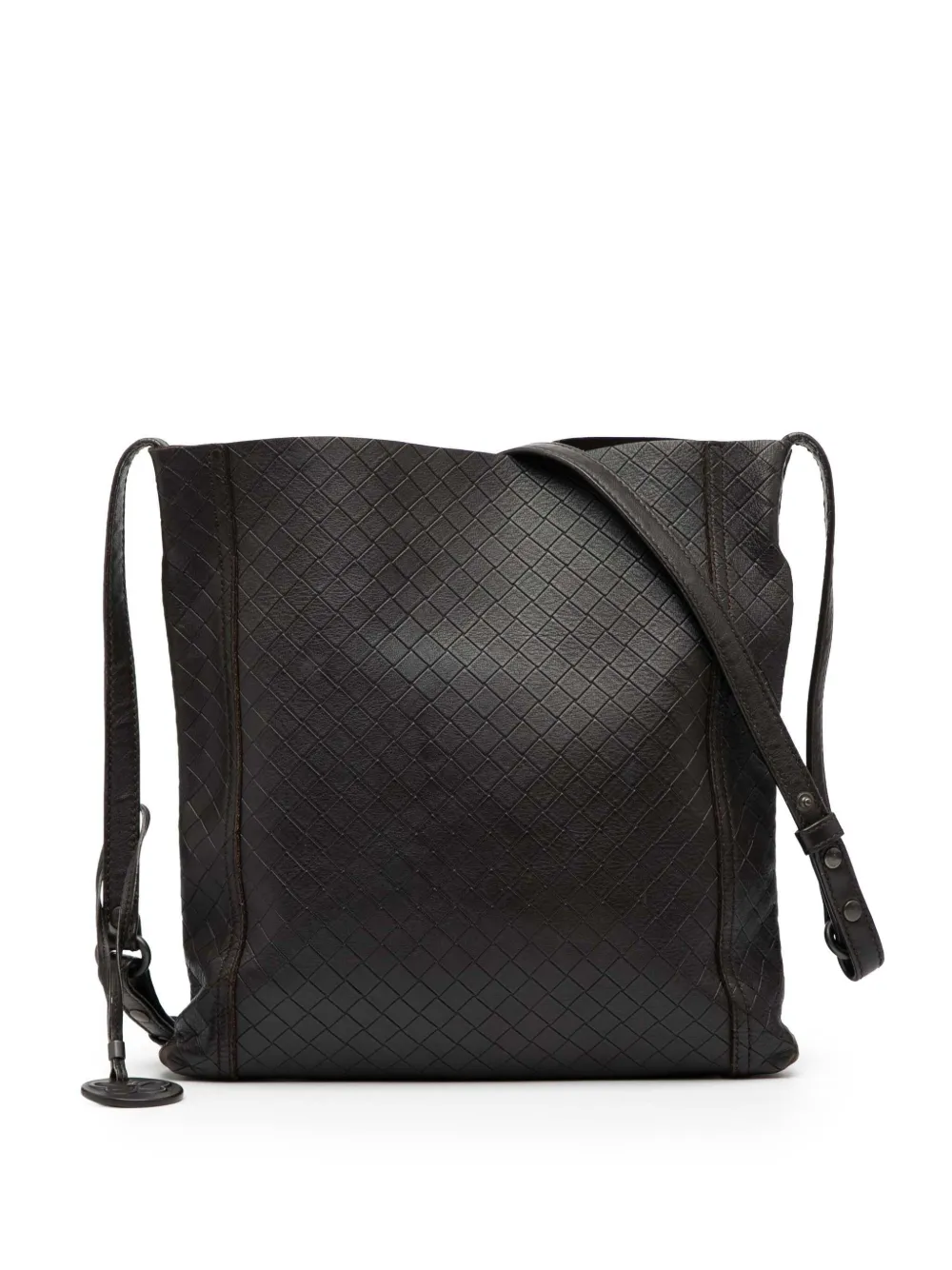 Bottega Veneta Pre-Owned 2012-2025 Leather Intrecciomirage crossbody bag - Marrone