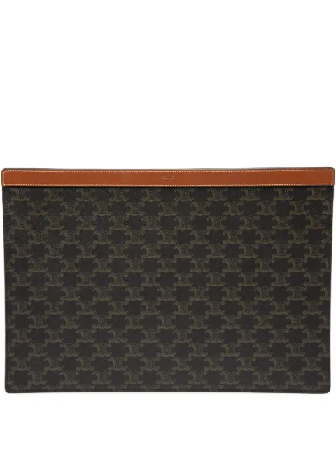 Celine Pre-Owned 2022 Triomphe Coated Canvas clutch bag