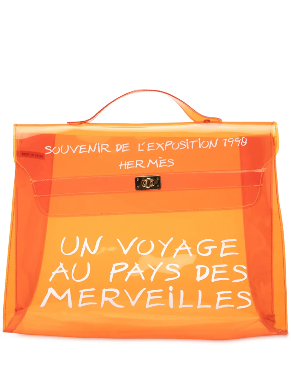 Hermès Pre-Owned 1998 Vinyl Souvenir De L Exposition Kelly handbag - Arancione
