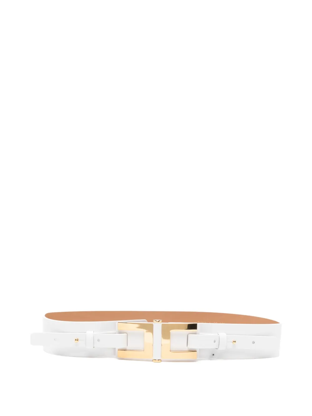 Elisabetta Franchi logo belt - Bianco