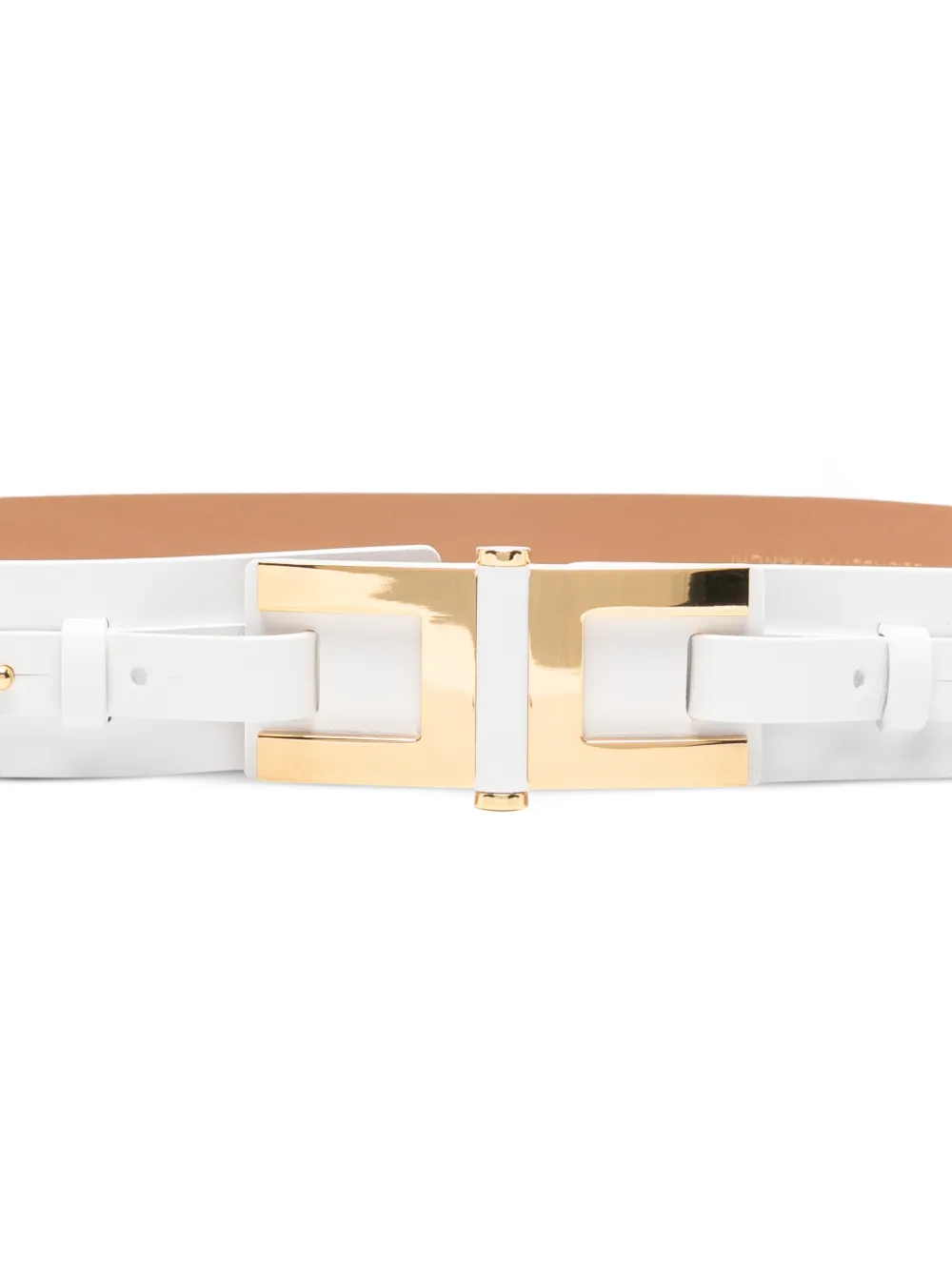 Elisabetta Franchi logo belt - Wit