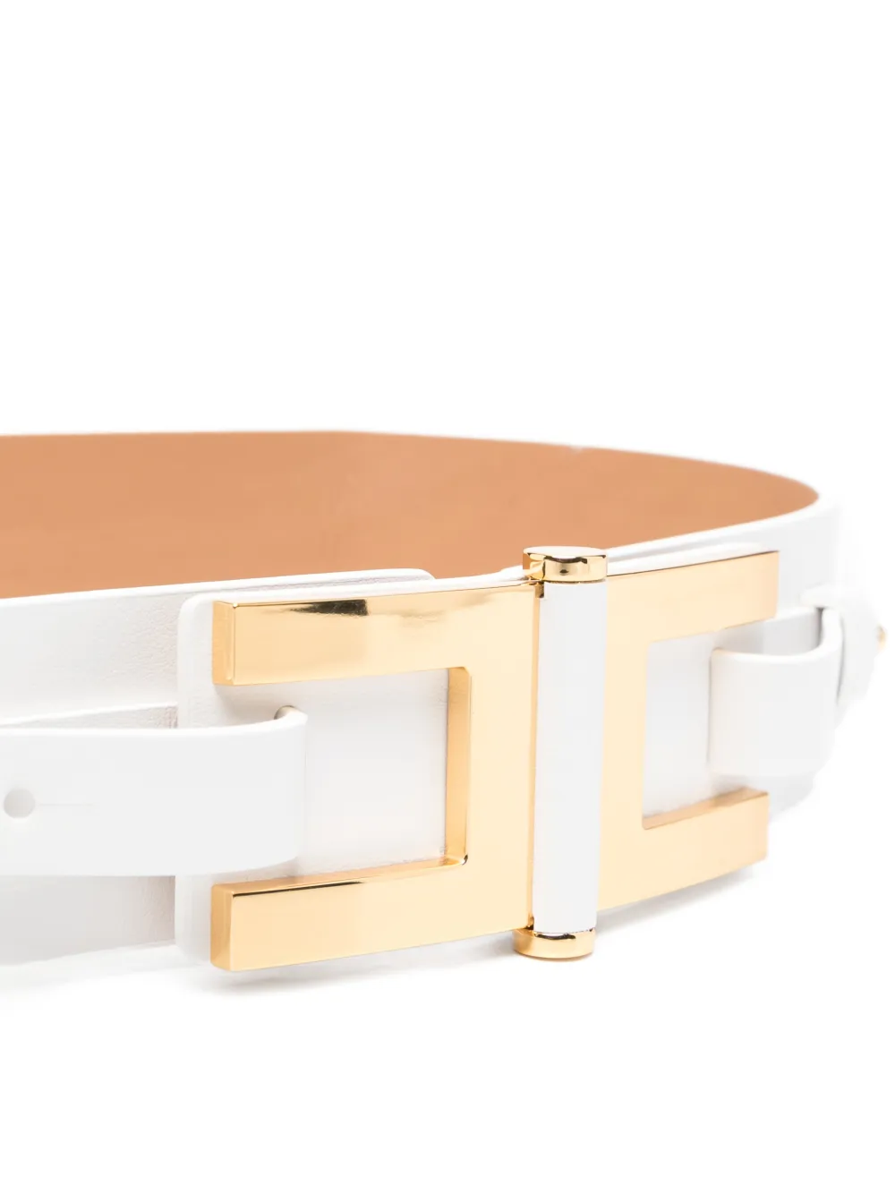  Elisabetta Franchi Logo Belt - White 