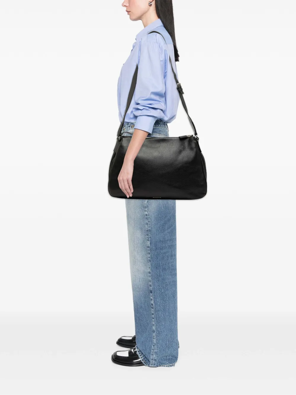 2013-2025 Vitello Top Zip Messenger Bag Crossbody Bag