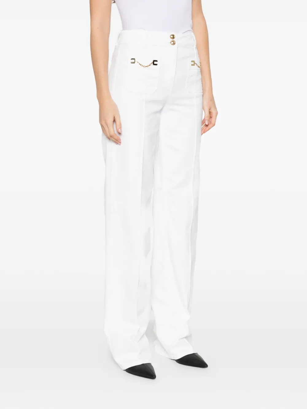 Chain-Detail Jeans