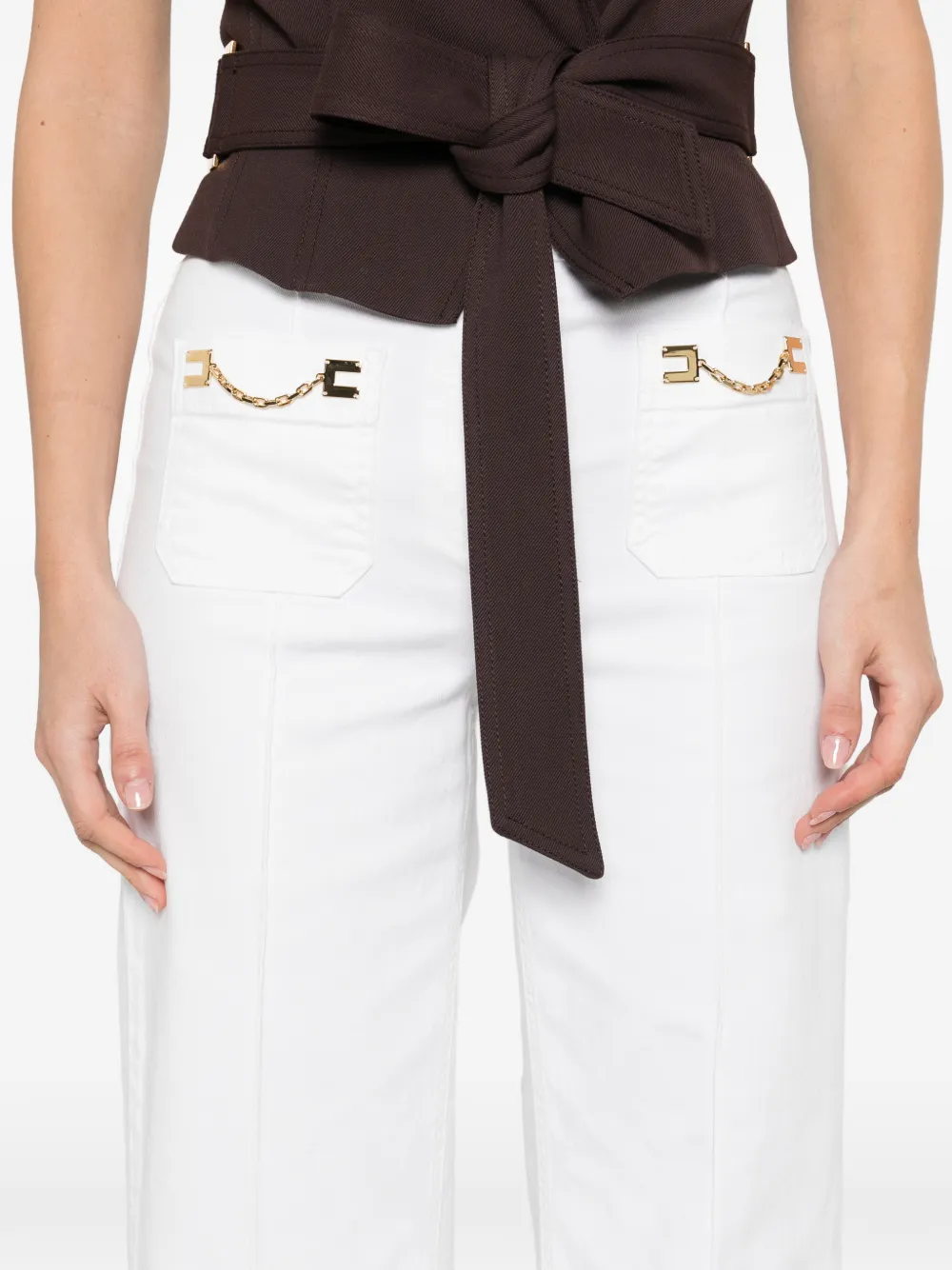 Chain-Detail Jeans