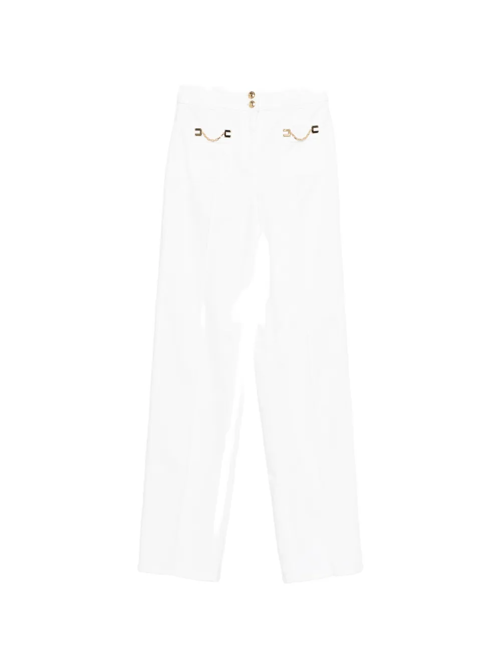 Elisabetta Franchi chain-detail jeans - Bianco