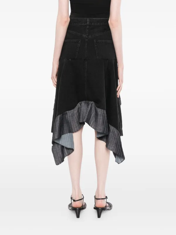 Sacai デニムスカート | ブラック | FARFETCH JP