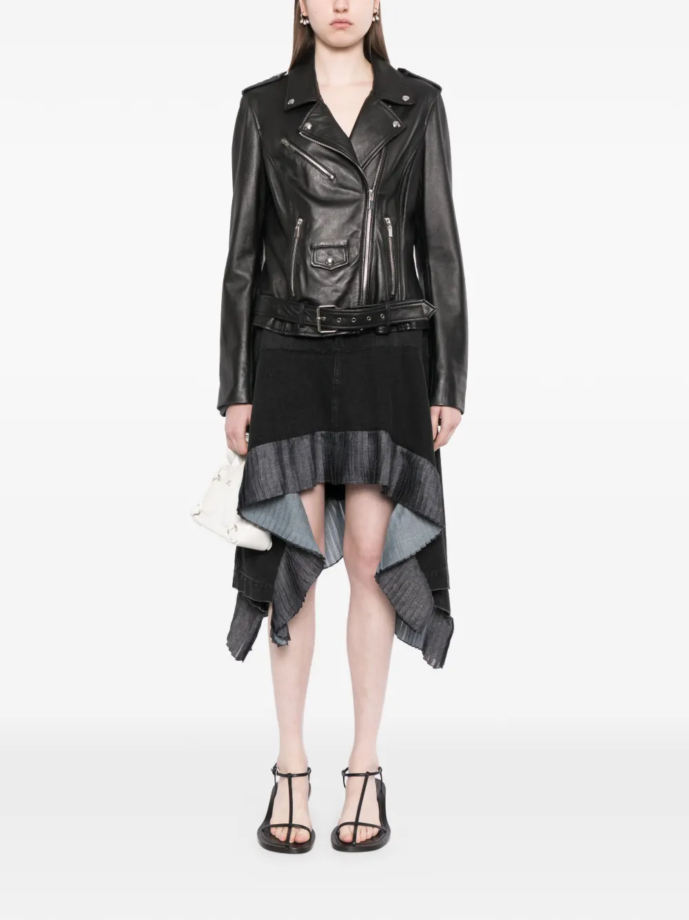  Sacai Denim Midi Skirt - Black 