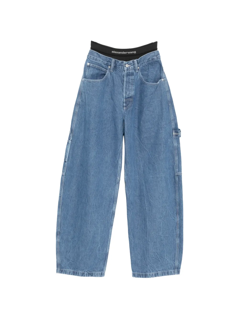 Alexander Wang Prestyled logo-waist jeans - Blu