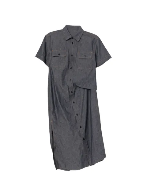 sacai denim midi dress