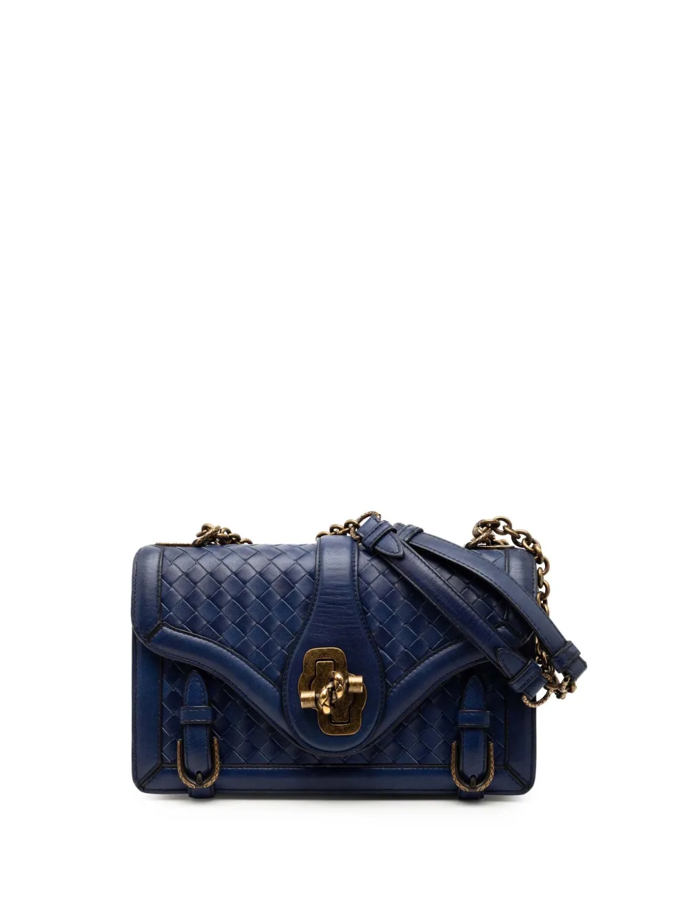 Bottega Veneta Pre-Owned 2012-2025 Nappa Intrecciato City Knot shoulder bag - Blu