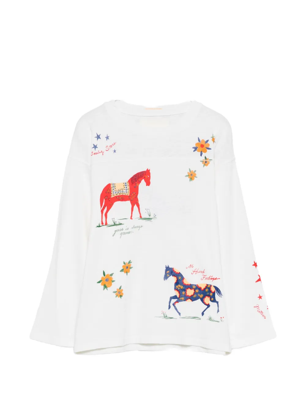 MOTHER horse-print T-shirt - Weiß