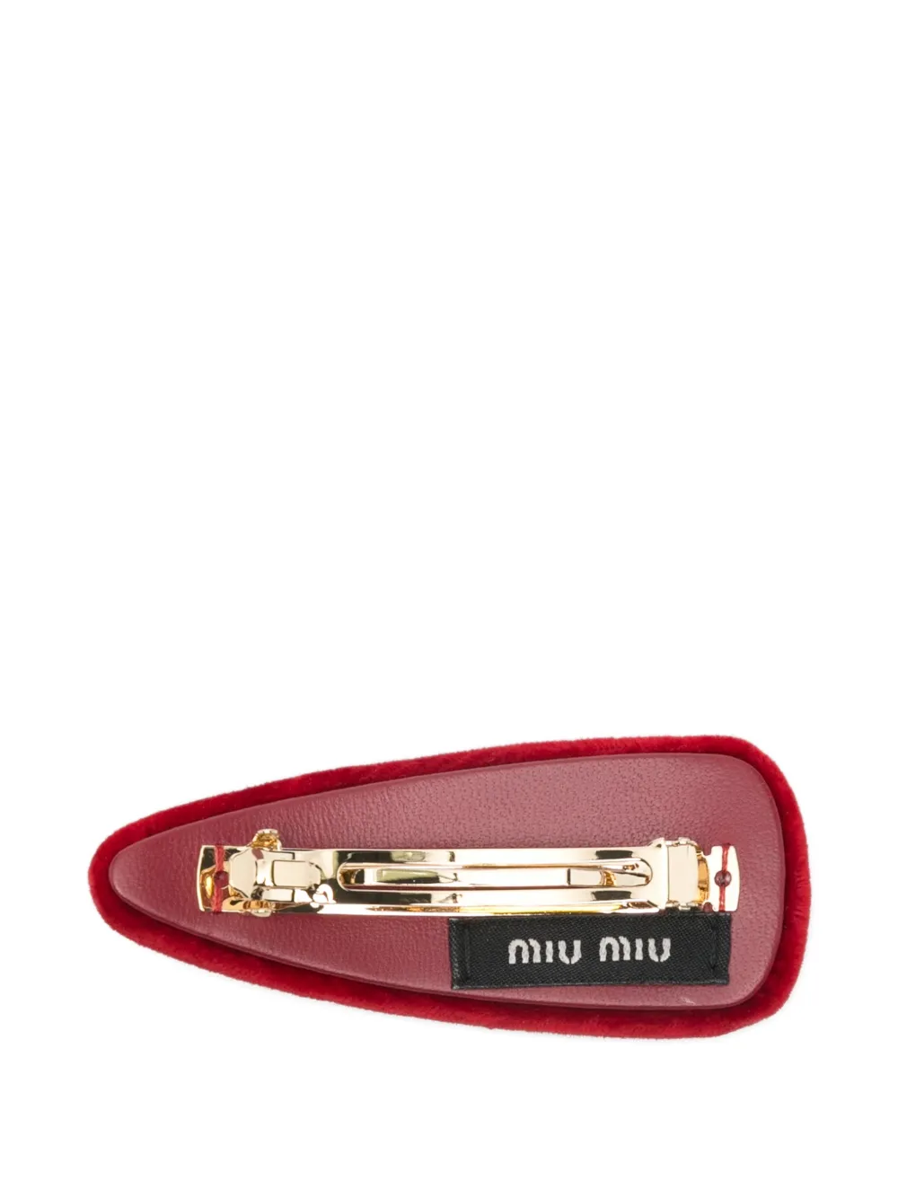  Miu Miu Logo Hair Clip - Red 