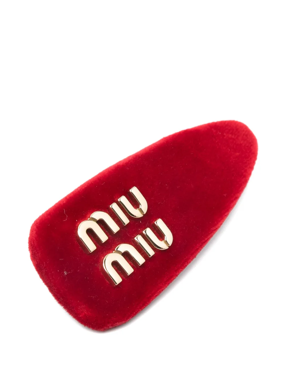  Miu Miu Logo Hair Clip - Red 