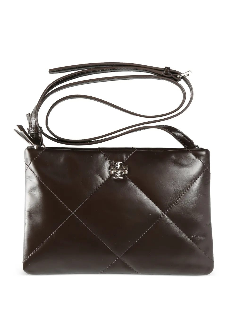 Tory Burch diamond quilted cross body bag - Marrone