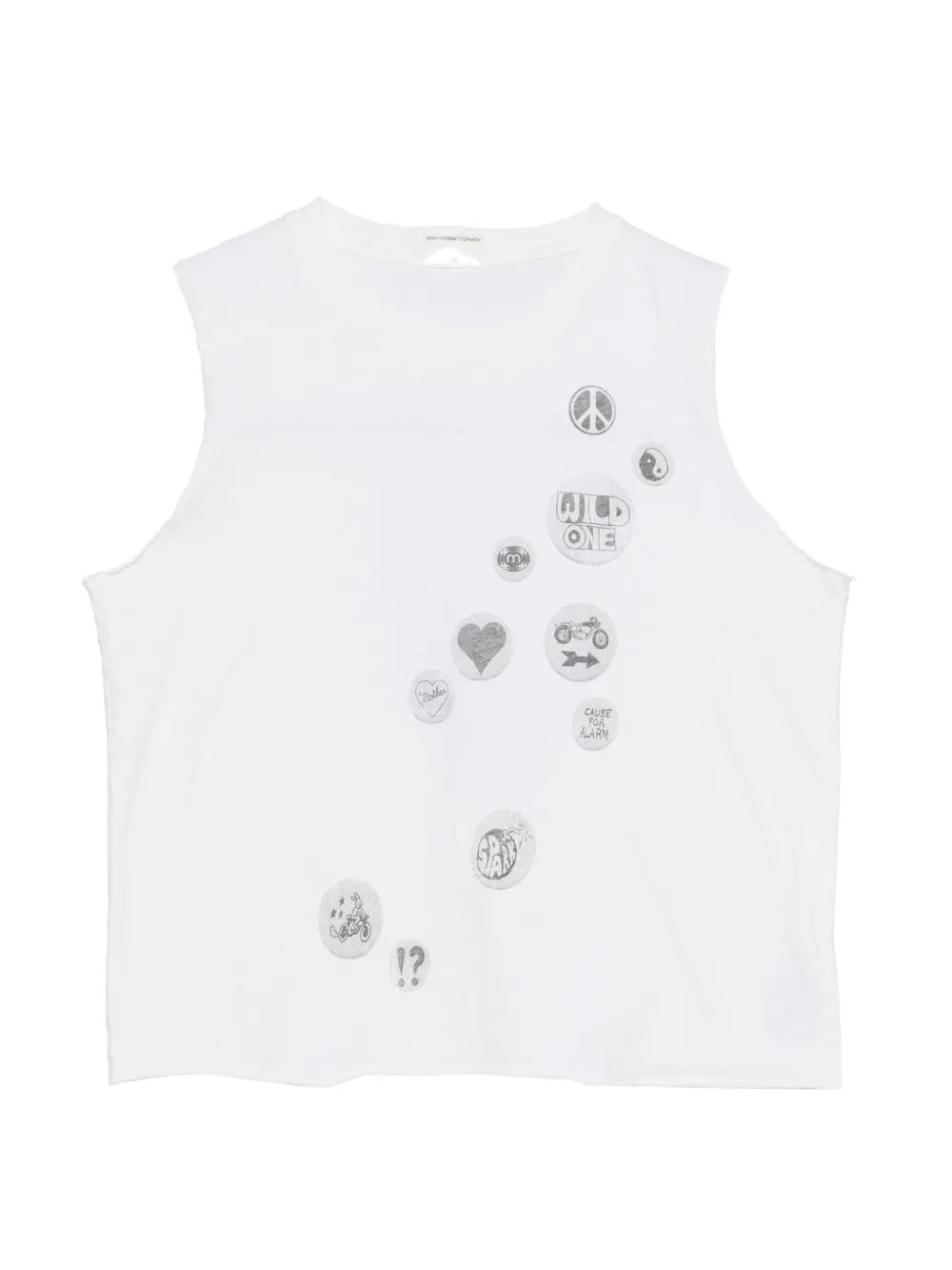 MOTHER graphic-print sleeveless top - Bianco