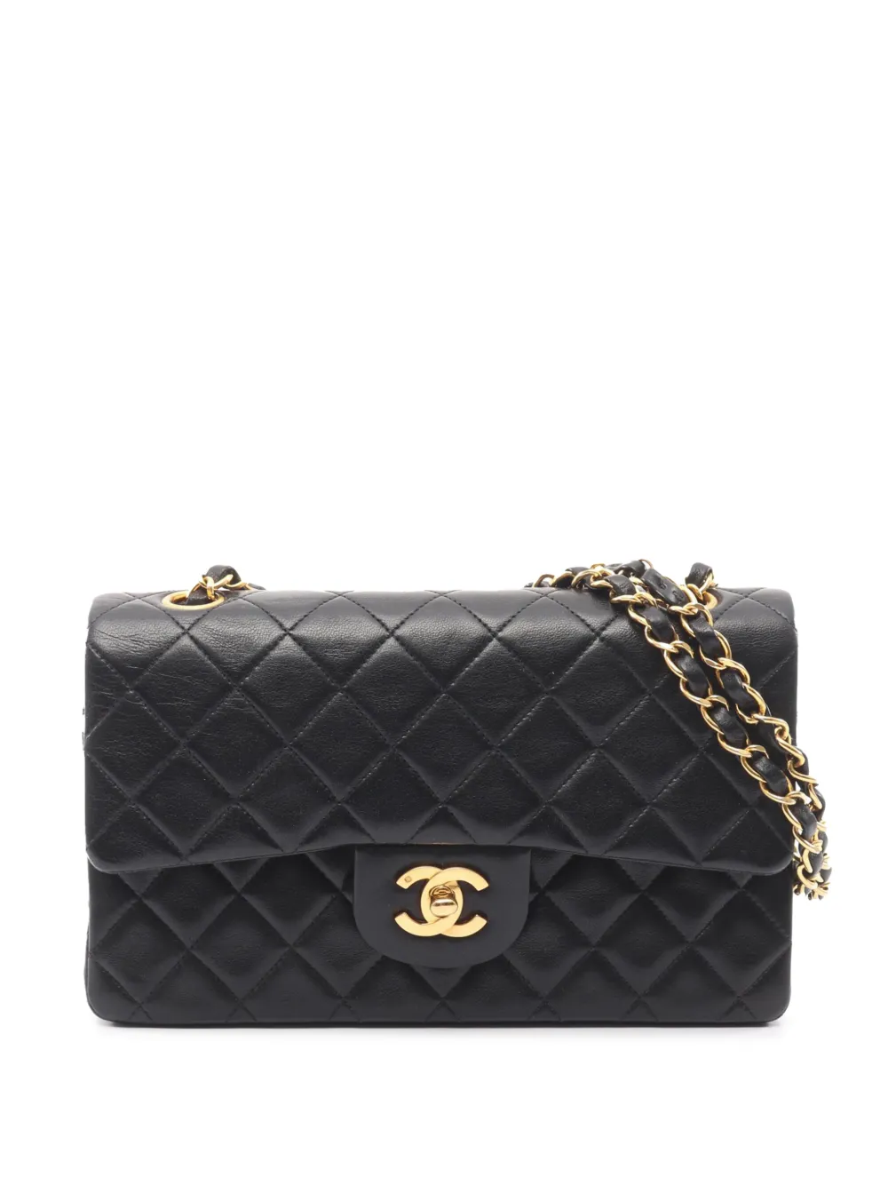 CHANEL Pre-Owned 1994-1996 Small Classic Lambskin Double Flap shoulder bag - Black