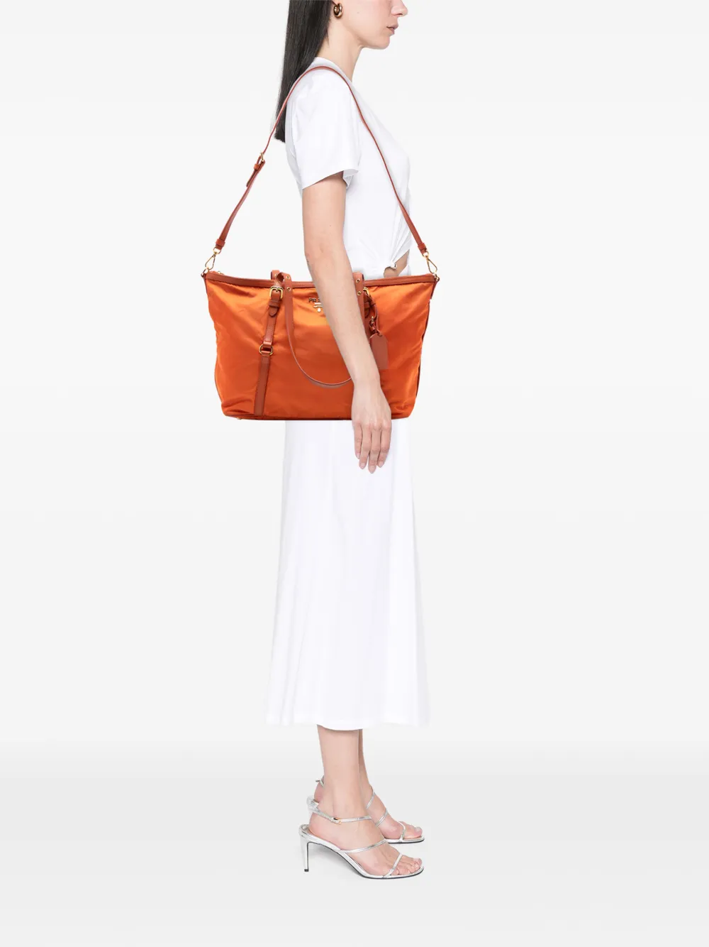 2010-2025 Saffiano Trimmed Tessuto Satchel