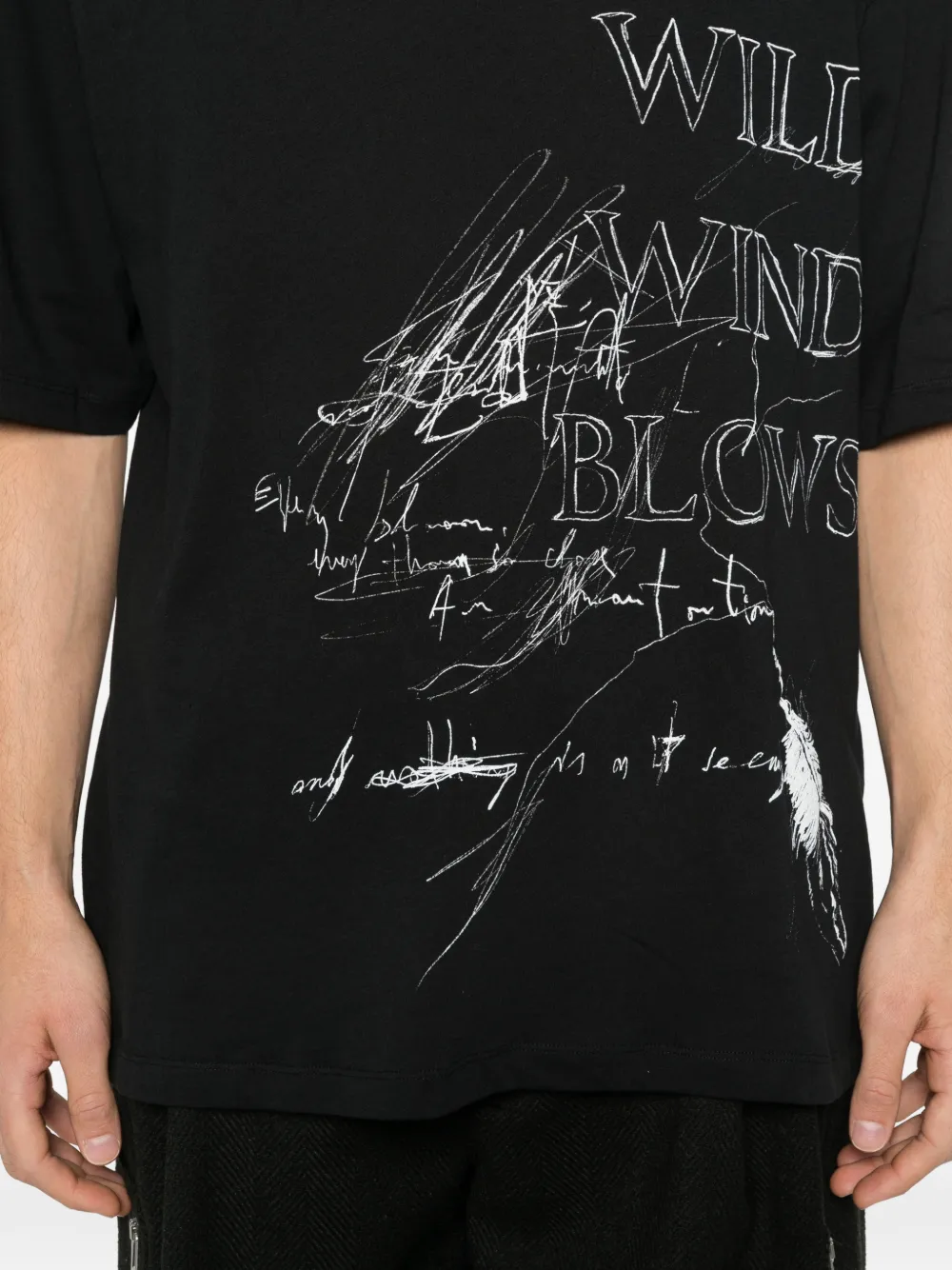 Ann Demeulemeester Dieter T-shirt Zwart