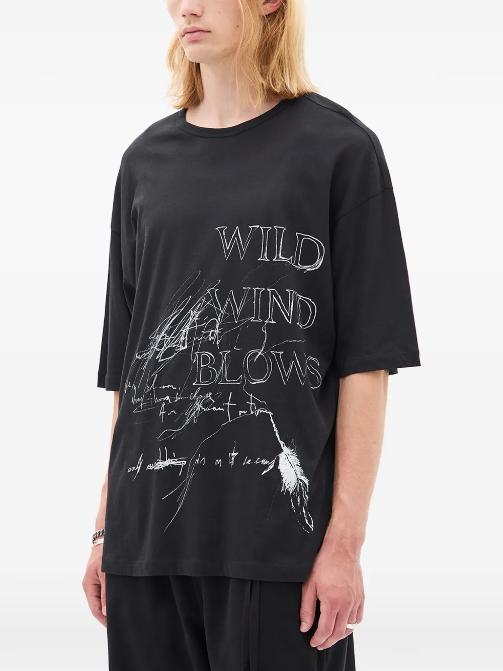 Ann Demeulemeester Dieter T-shirt Zwart