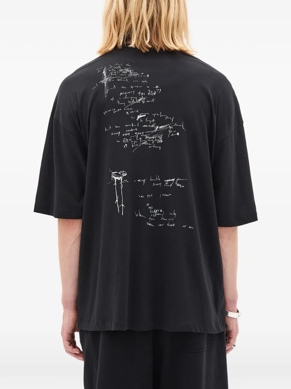 Ann Demeulemeester Dieter T-shirt Zwart
