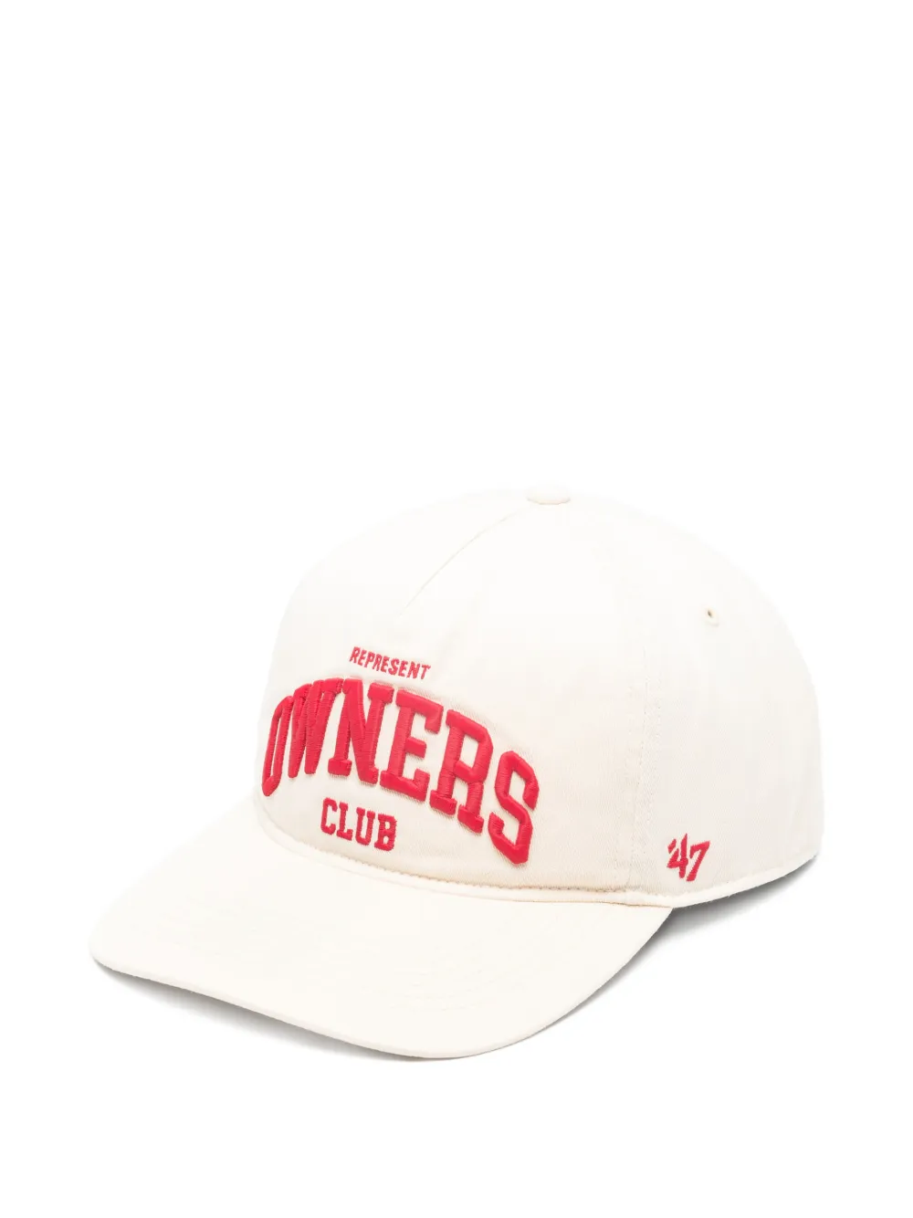 Represent embroidered baseball cap - Nude