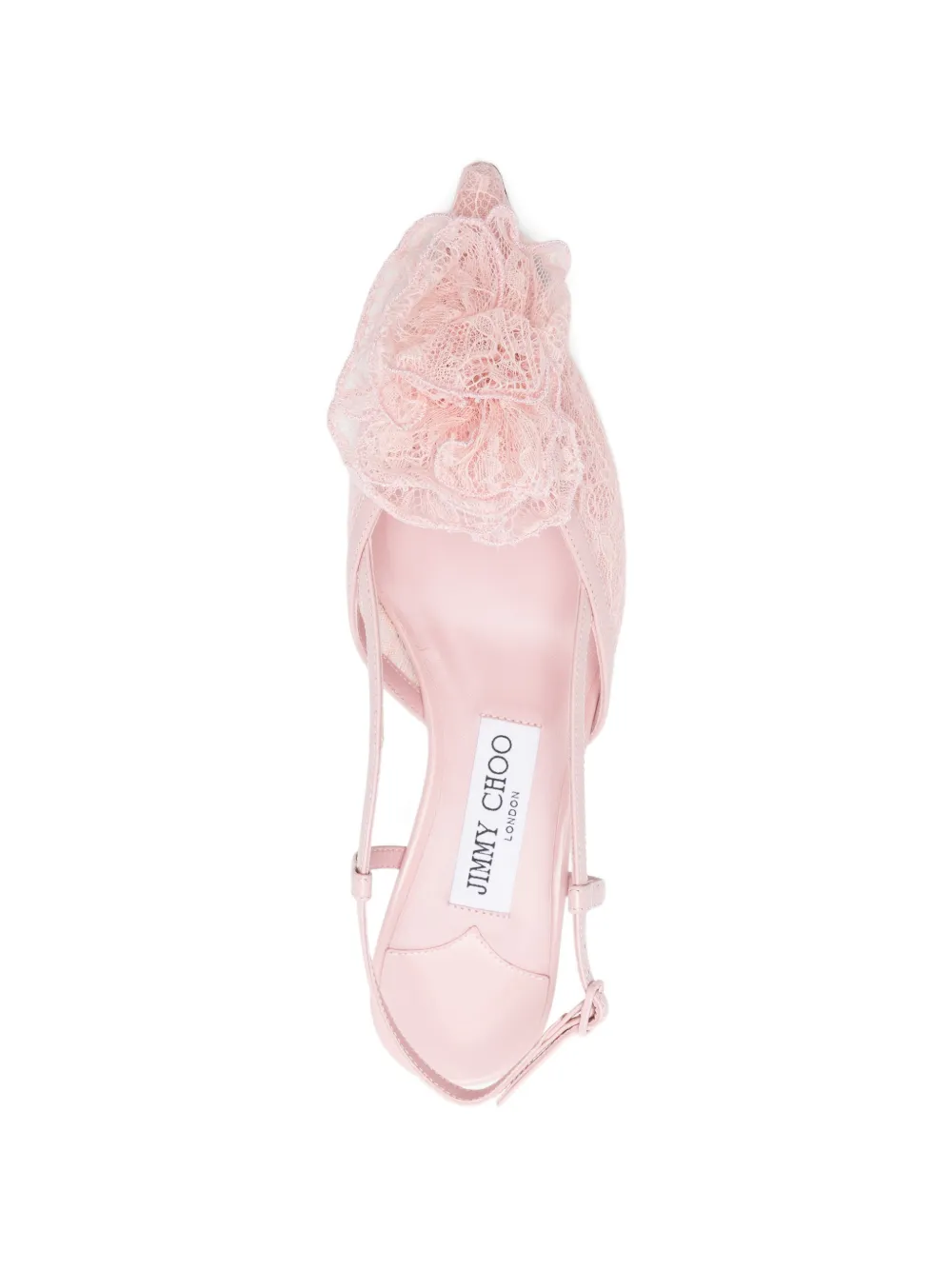 Jimmy Choo floral-appliqué lace pumps Roze