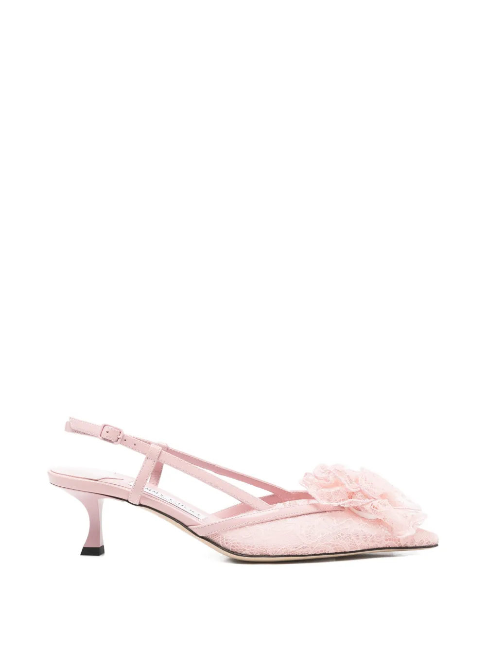 Jimmy Choo floral-appliqué lace pumps Roze