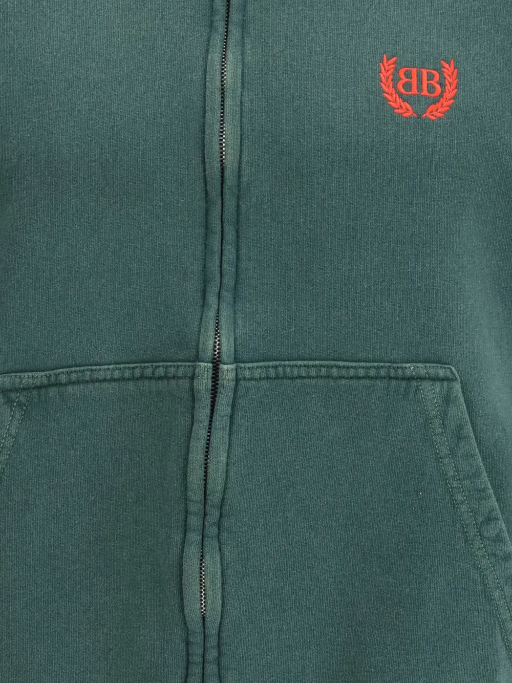 Balenciaga Laurel Classic regular-fit hoodie met rits Groen