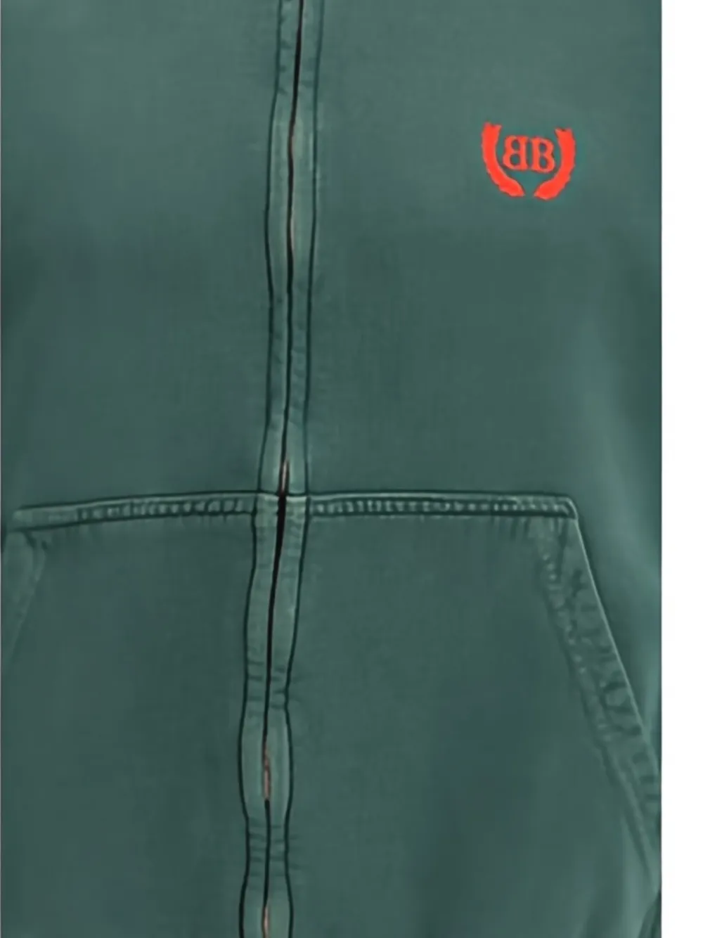 Balenciaga Laurel Classic regular-fit hoodie met rits Groen