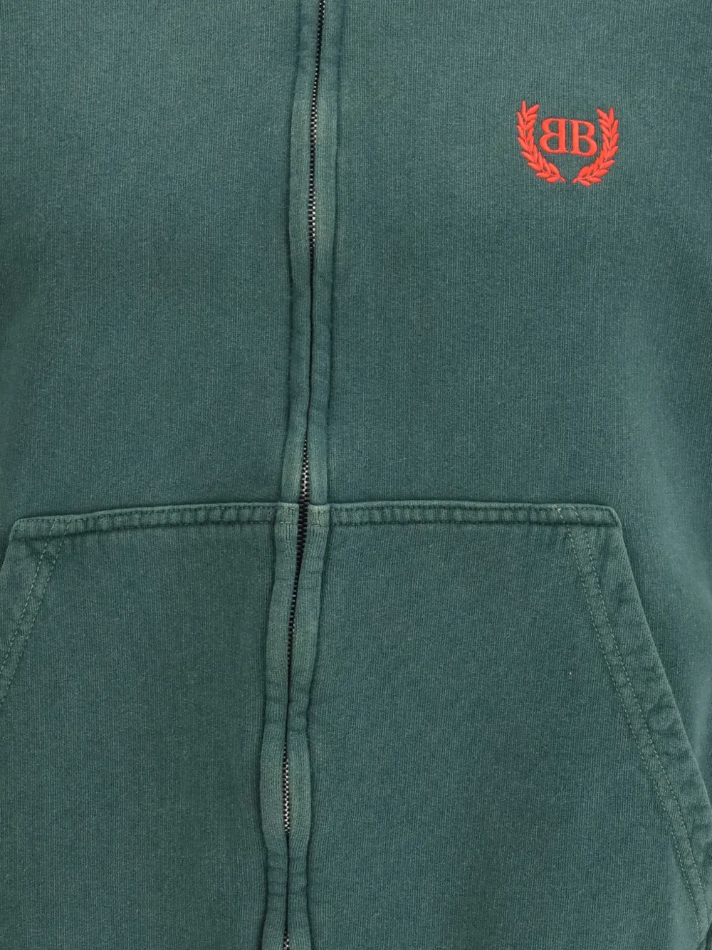 Balenciaga Laurel Classic regular-fit hoodie met rits Groen