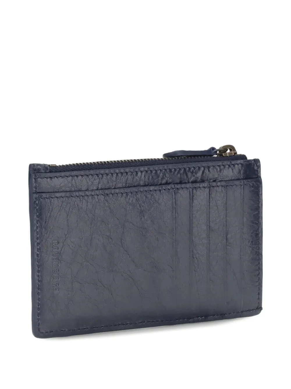 Balenciaga Le City studded zipped card holder - Blauw