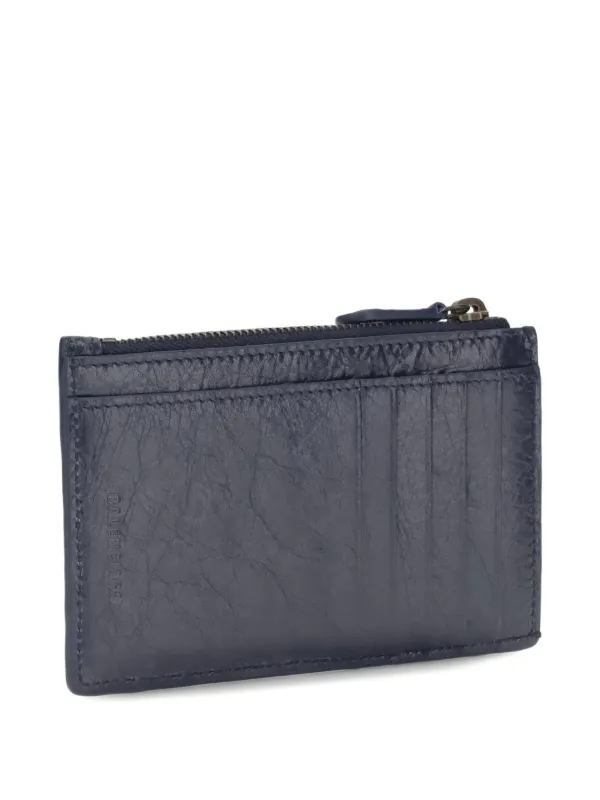 Balenciaga Le City Studded Zipped Card Holder | Blue | FARFETCH SG