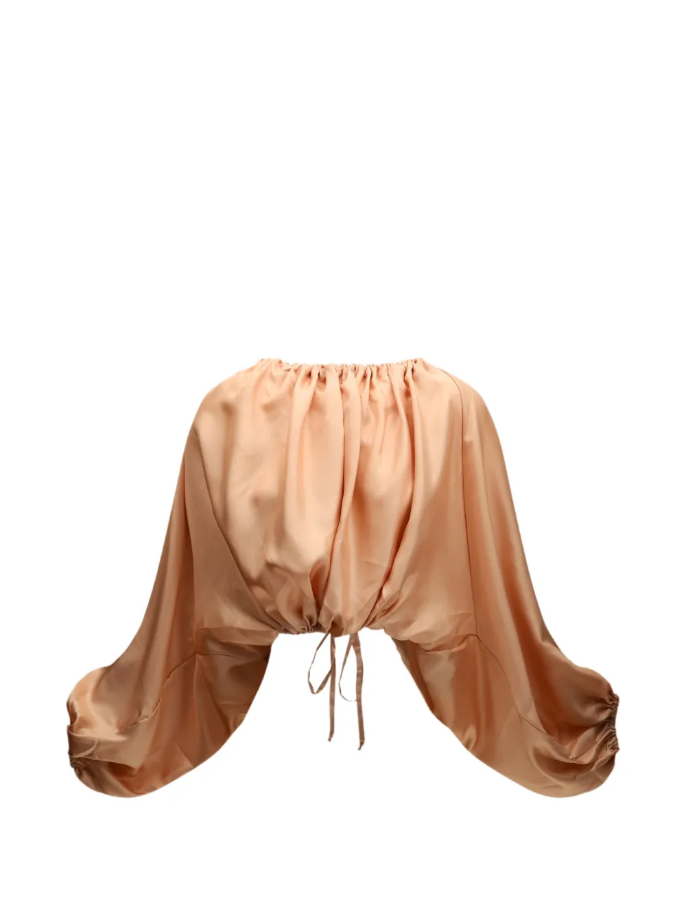 Di Stavnitser Paloma bishop-sleeve drawstring-fastening blouse - Rosa