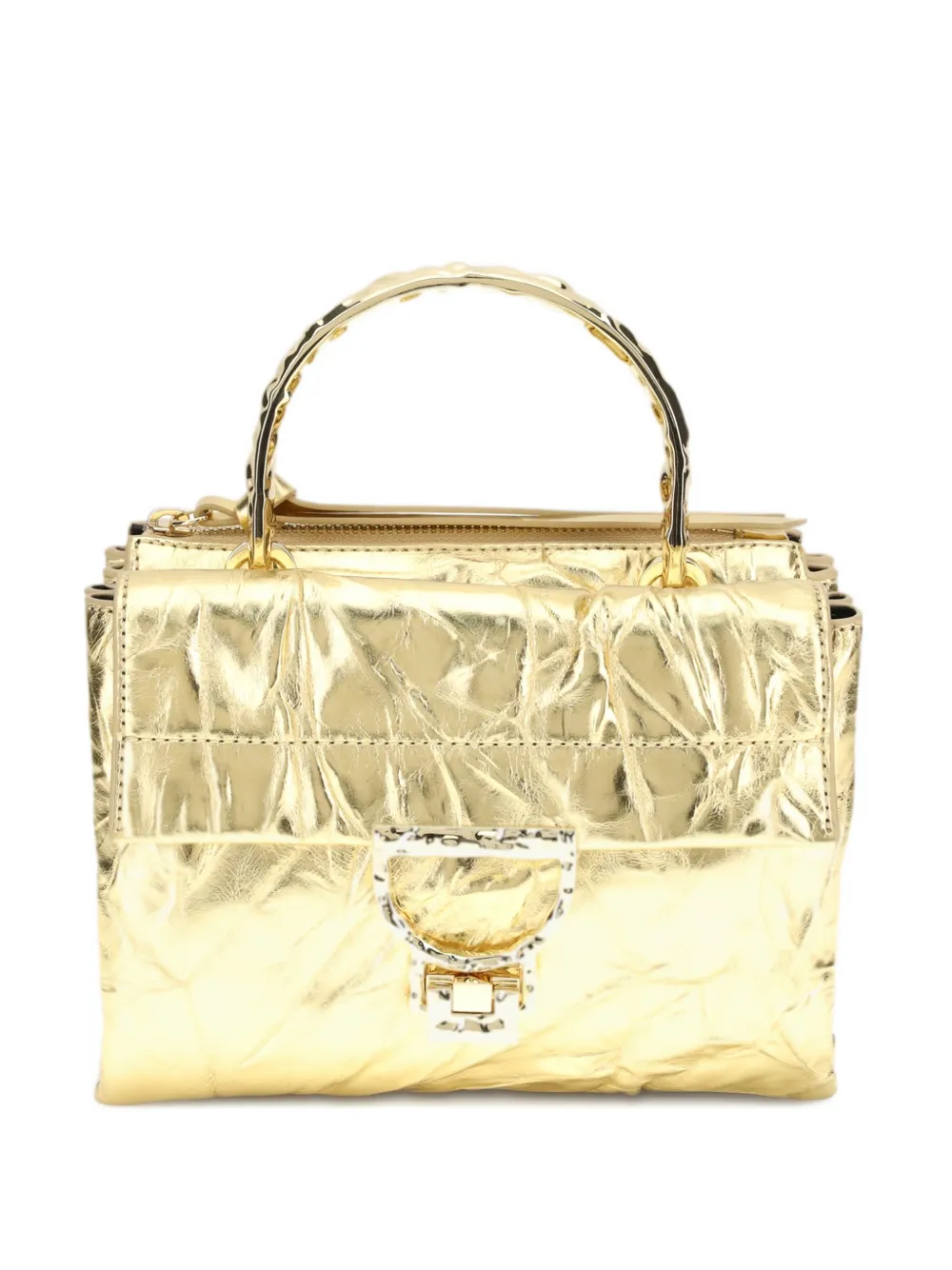 Coccinelle Arlettis Crinkled clutch Bag - Oro