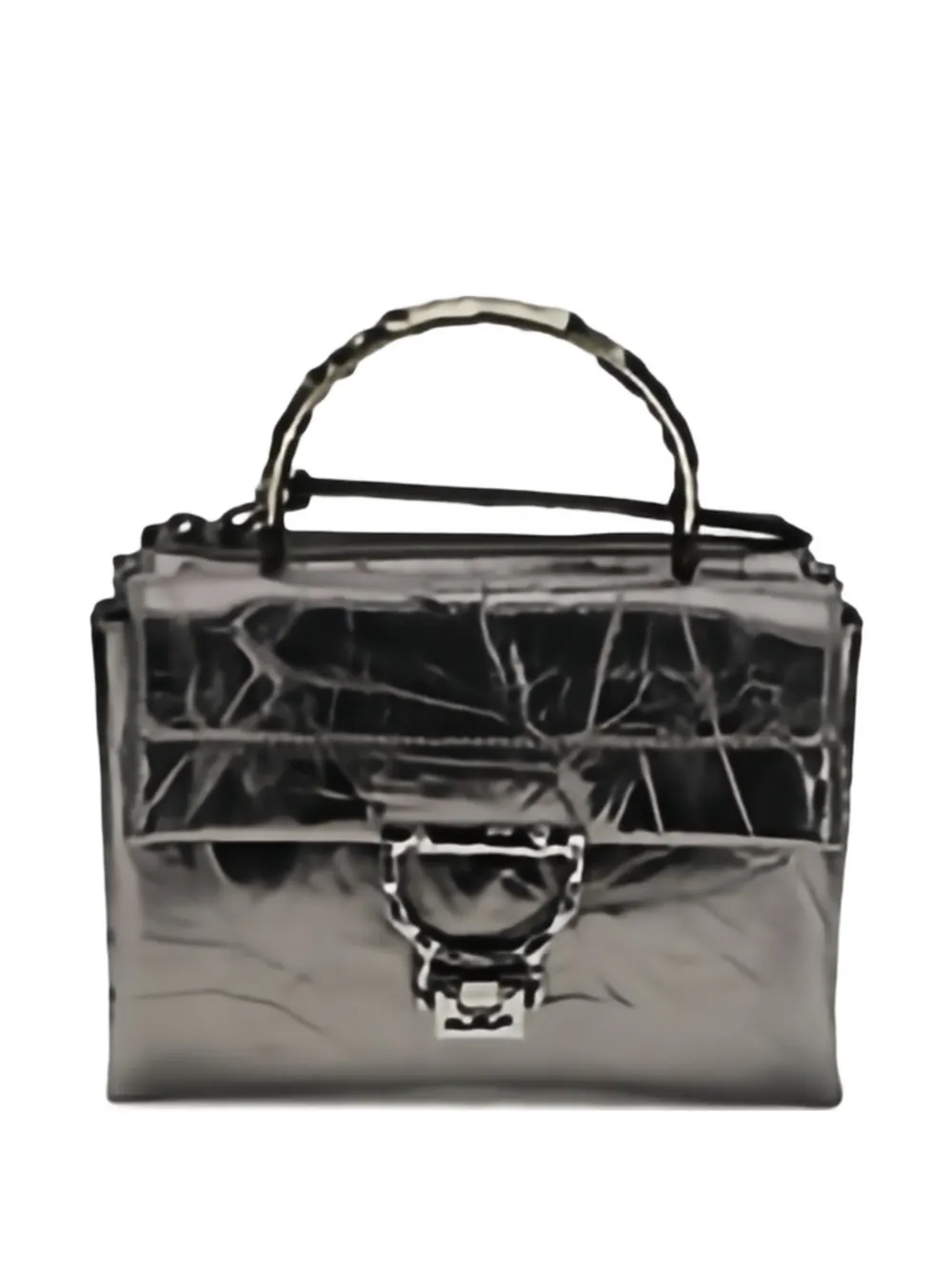 Coccinelle d-ring top handle tote bag - Grigio