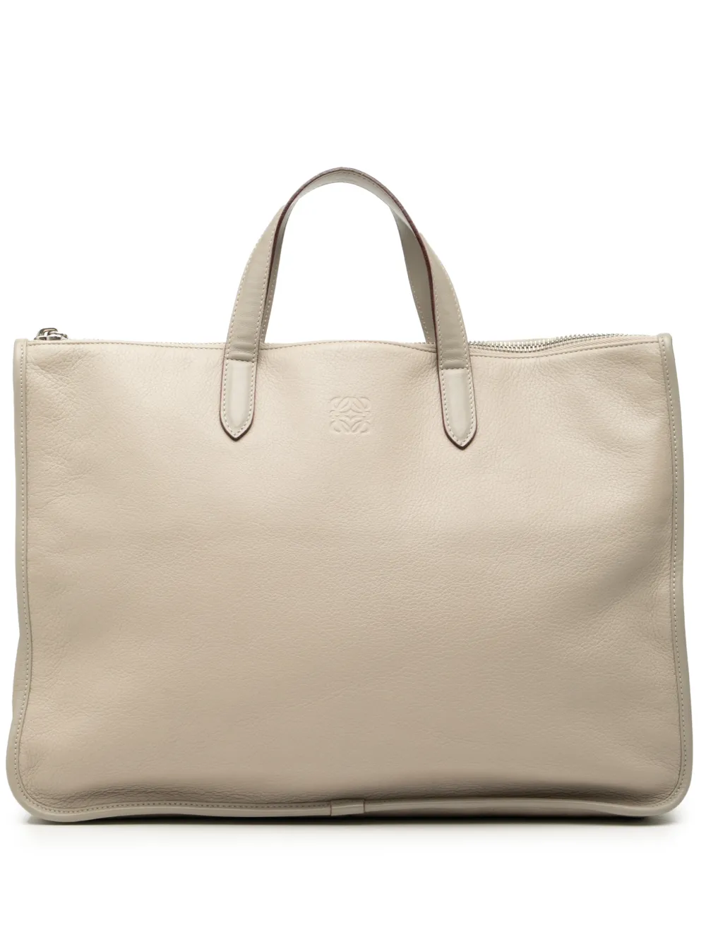 Loewe Pre-Owned 2012 Leather Anagram Toledo Briefcase business bag - Grigio