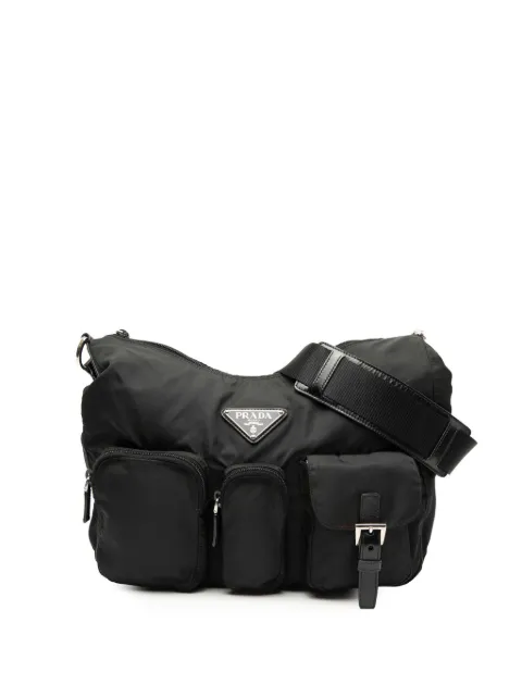 Prada Pre-Owned 2013-2025 Tessuto Triple Pocket Zip Top crossbody bag