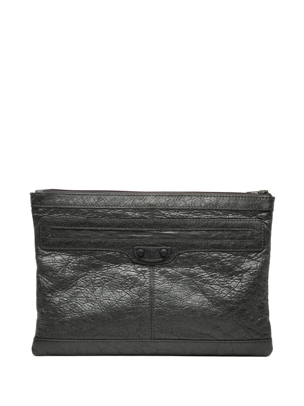 Balenciaga Pre-Owned 2018-2025 Lambskin Motocross Classic Clip M clutch bag - Nero