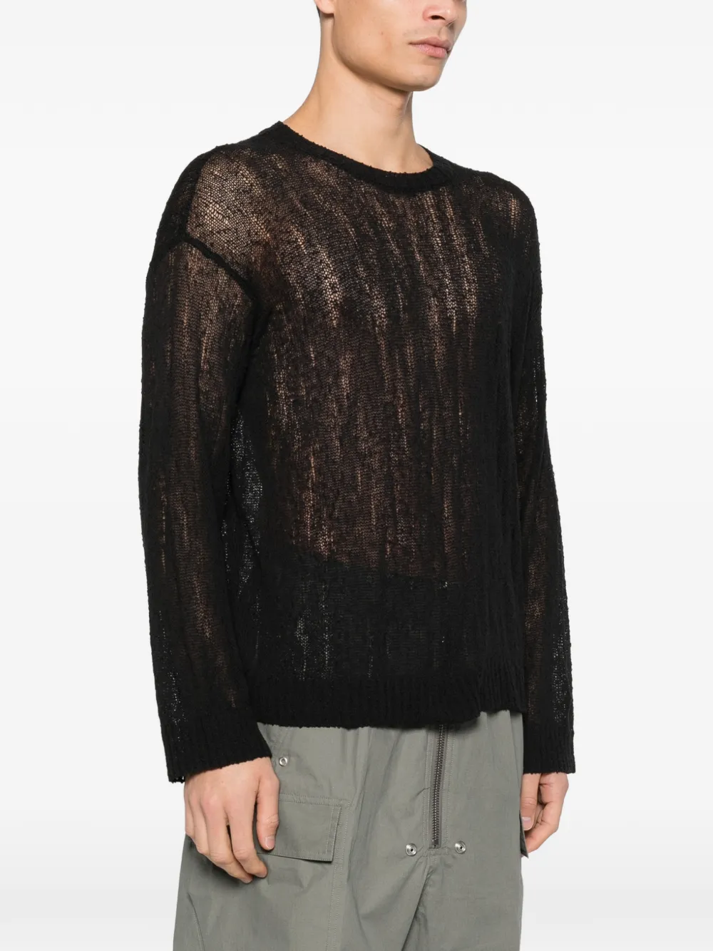  Ann Demeulemeester Joas Crew-neck Sweater - Black 