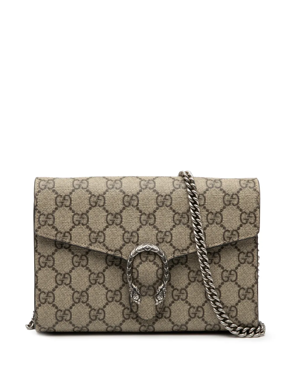 Gucci Pre-Owned 2016-2025 GG Supreme Dionysus Chain Wallet crossbody bag - Marrone
