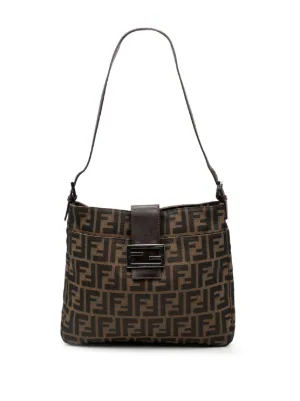 Fendi Pre-Owned 2000-2010 Zucca Canvas Shoulder Bag | Brown  display picture 3