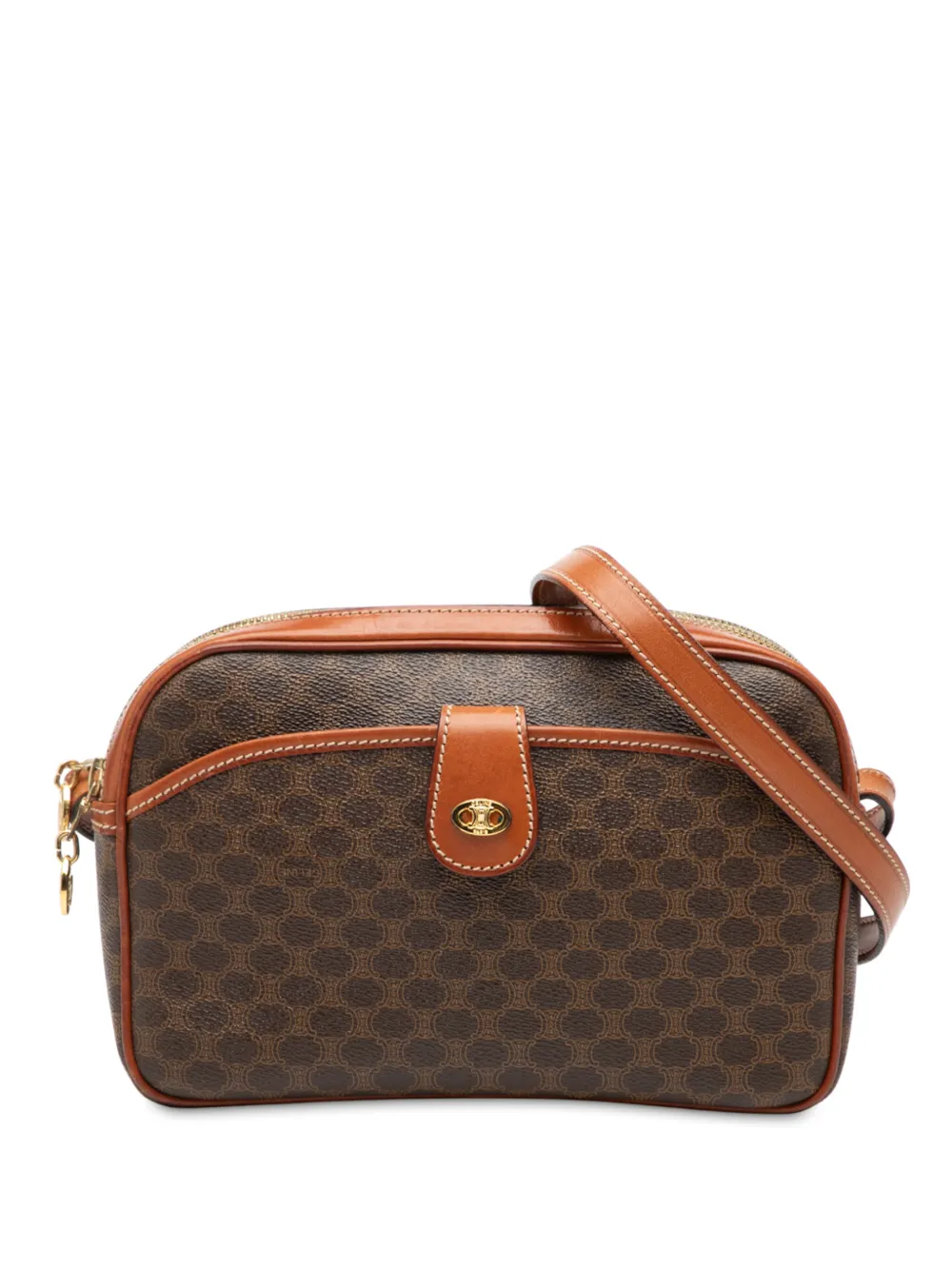 Celine Pre-Owned 2006 Macadam Coated Canvas crossbody bag - Marrone