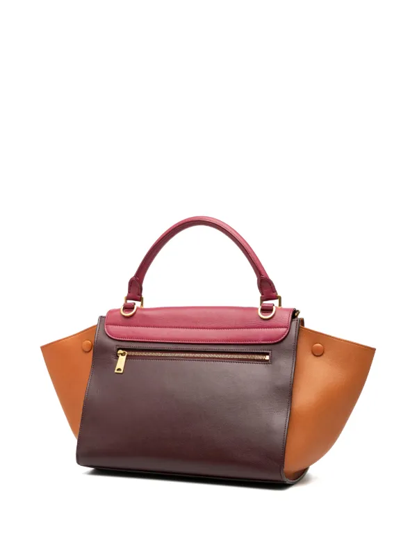 Celine Pre-Owned 2014 スモール トリカラー レザー トラペーズ