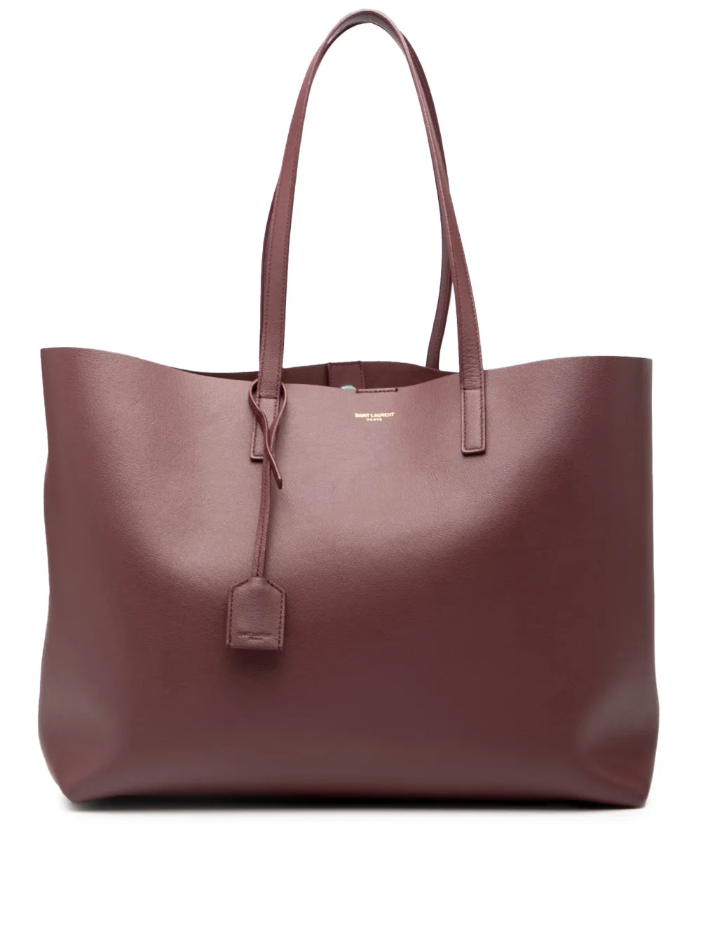 Saint Laurent Pre-Owned 2016 Large Leather East West Shopping tote bag - Rosso