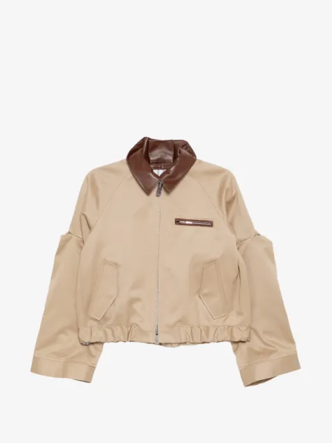 sacai cut-out collared jacket