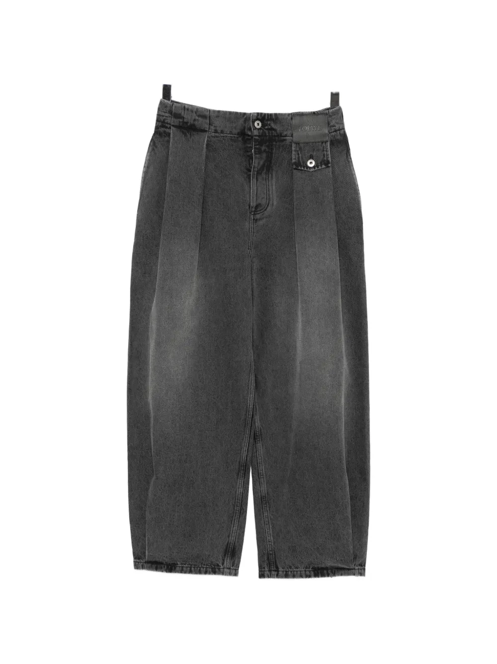 LOEWE embossed leather-patch jeans - Nero