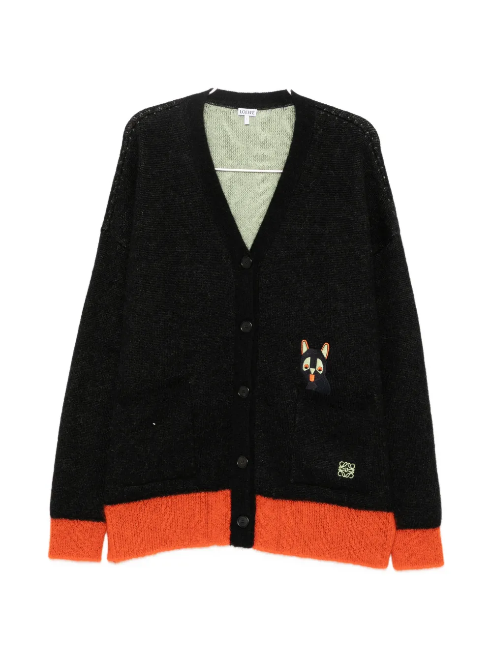 LOEWE embroidered cardigan - Nero